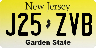 NJ license plate J25ZVB