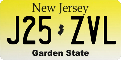 NJ license plate J25ZVL
