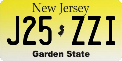 NJ license plate J25ZZI