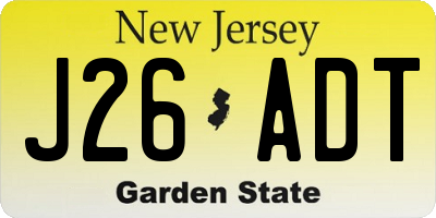 NJ license plate J26ADT