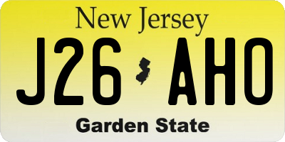 NJ license plate J26AHO