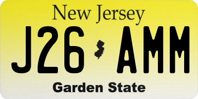 NJ license plate J26AMM