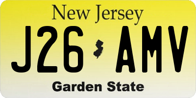 NJ license plate J26AMV