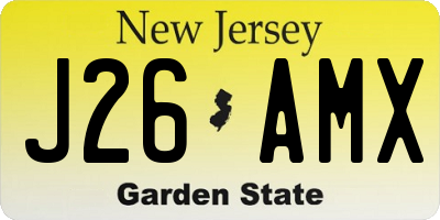 NJ license plate J26AMX