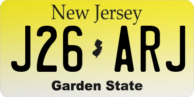 NJ license plate J26ARJ