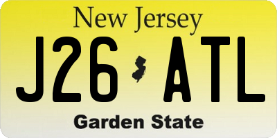 NJ license plate J26ATL