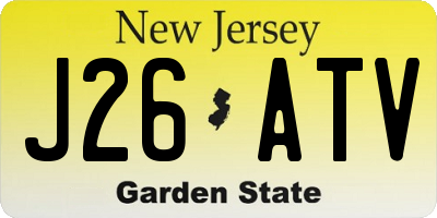 NJ license plate J26ATV