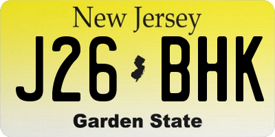 NJ license plate J26BHK