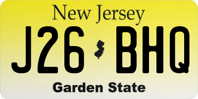 NJ license plate J26BHQ