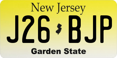 NJ license plate J26BJP