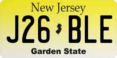 NJ license plate J26BLE