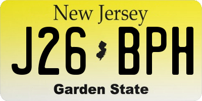 NJ license plate J26BPH