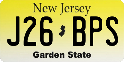 NJ license plate J26BPS