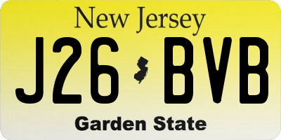 NJ license plate J26BVB