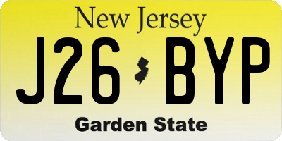 NJ license plate J26BYP