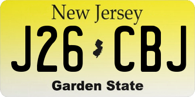 NJ license plate J26CBJ