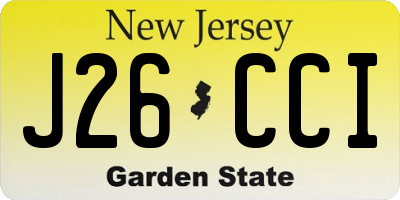 NJ license plate J26CCI