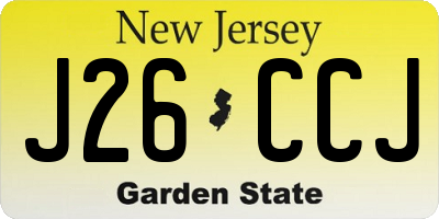 NJ license plate J26CCJ