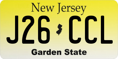 NJ license plate J26CCL