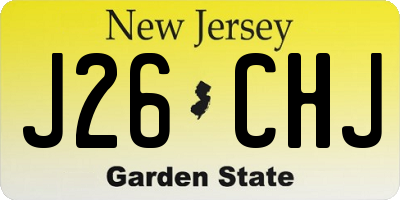NJ license plate J26CHJ