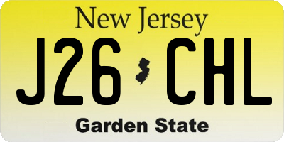 NJ license plate J26CHL