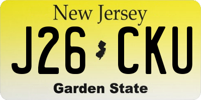 NJ license plate J26CKU