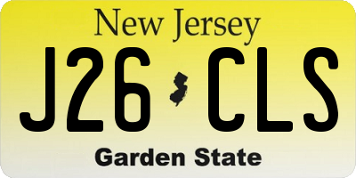 NJ license plate J26CLS