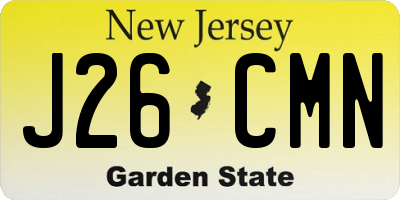 NJ license plate J26CMN
