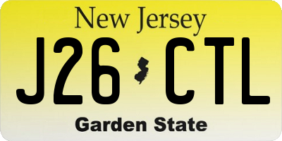 NJ license plate J26CTL