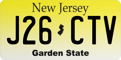 NJ license plate J26CTV