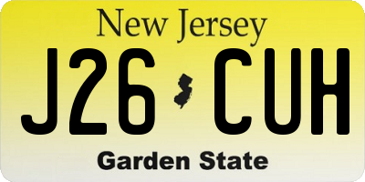NJ license plate J26CUH