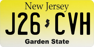 NJ license plate J26CVH