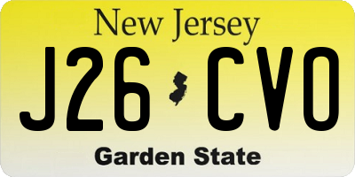 NJ license plate J26CVO