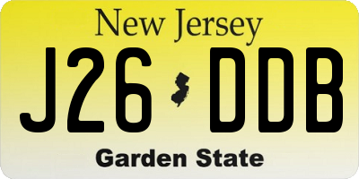 NJ license plate J26DDB