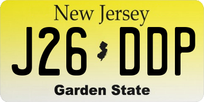 NJ license plate J26DDP