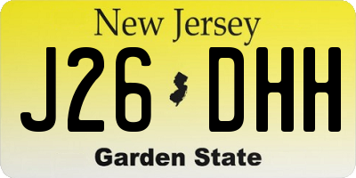 NJ license plate J26DHH