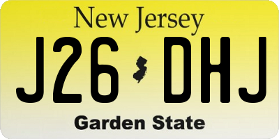 NJ license plate J26DHJ