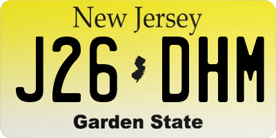 NJ license plate J26DHM