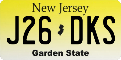 NJ license plate J26DKS