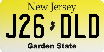 NJ license plate J26DLD