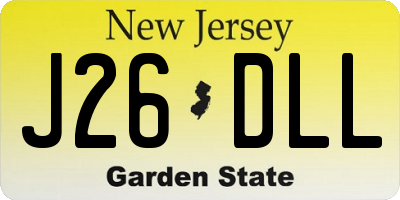 NJ license plate J26DLL