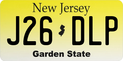 NJ license plate J26DLP
