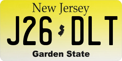 NJ license plate J26DLT