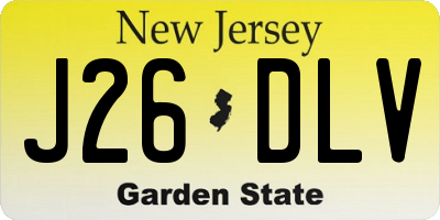 NJ license plate J26DLV