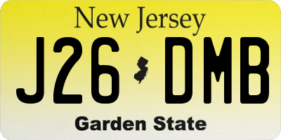 NJ license plate J26DMB