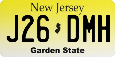 NJ license plate J26DMH
