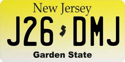 NJ license plate J26DMJ