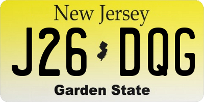 NJ license plate J26DQG