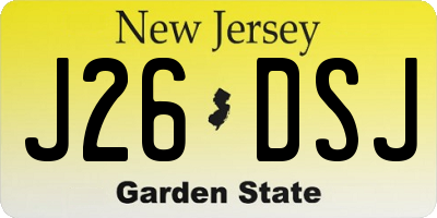 NJ license plate J26DSJ