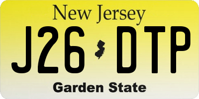 NJ license plate J26DTP